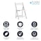 Flash Furniture Folding Chair, Wood, White XF-2901-WH-WOOD-GG - alternate 9